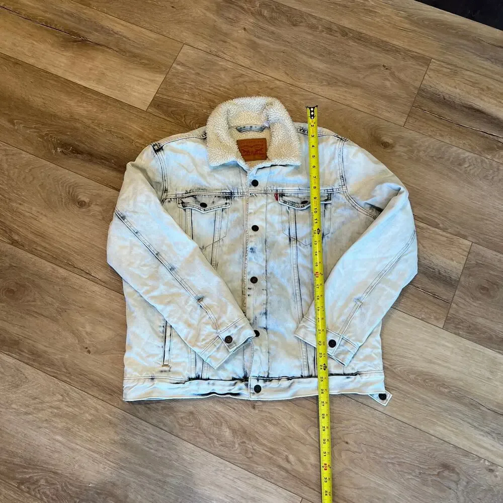 Levi's Light Blue Denim Jacket with Sherpa Collar